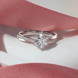 Zarkan 925 Hallmark Silver Sparkle Of Love Ring For Girls & Women Silver Zircon Rhodium Plated Ring-image-33