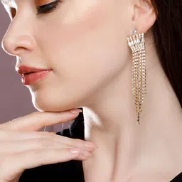 TOKYO TALKIES X rubans FASHION ACCESSORIES Gold-Toned Contemporary Drop Earrings-image-62