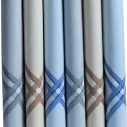 PASSION FROM OMTEX 100% Cotton Premium Collection Handkerchiefs Hanky for Men, Set of 6 (White) ["COLORED WITH COLORED BORDER"] Handkerchief image 3