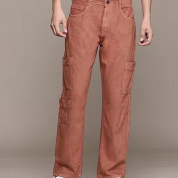 roadster Men Straight Fit Mid Rise Red Jeans-picture-15