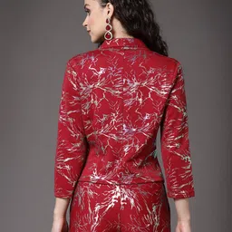 kassually Women Printed Single Breasted Casual Blazer image 2