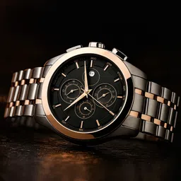 oldiva 525 Analog Watch - For Men R_Heavy Two Tone Watch Dial Black image 5