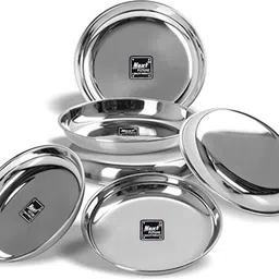 next future Halwa/ Dessert/ Snacks plate, Set of 6, Mirror Polish Quarter Plate-picture-40