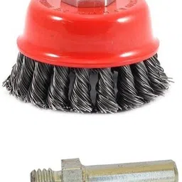 Drill Attachment + Twisted 3" (75mm) M-10 Thread Wire Cup Brush For Removing Rust , Paint as well as for Polishing Wheel Brush Wheel Brush-image-27