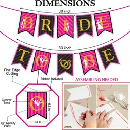 zyozi Bachelorette Party Decorations - Banner,Photo Booth with Sash (Pack of 17) image 3