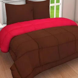 RF RELAXFEEL Pink & Brown Geometric Heavy Winter 233 GSM Single Bed Comforter image 3