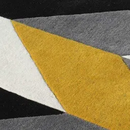 Safiya Carpet Yellow Geometric Hand-Tufted Woollen Carpets image 4