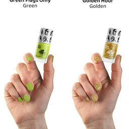 Elitty Set of 2 Mad Over Nails Hustling Nail Polishes 6 ml-Green Flags Only & Golden Hour image 5