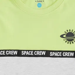 Pantaloons Junior Boys Green Printed Pure Cotton T-shirt image 3