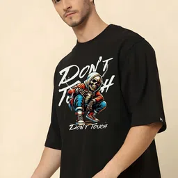 KAIDO Men Drop-Shoulder Sleeves Pure Cotton T-shirt image 5