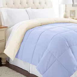 RF RELAXFEEL Blue & Beige Heavy Winter 233 GSM Single Bed Comforter image 4
