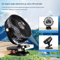 zuvuzu High Speed Rechargeable Table Fan, For Home, Office, Kitchen with 1 Year Warranty Ultra High Speed 110 mm Table Fan image 3