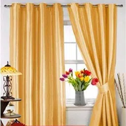 radhey radhey decor 213 cm (7 ft) Door Polyester Semi Transparent Curtain (Pack Of 2) image 1
