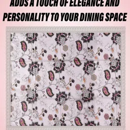 Kuber Industries Black 3D Gulab Printed 6-Seater Table Cover image 5