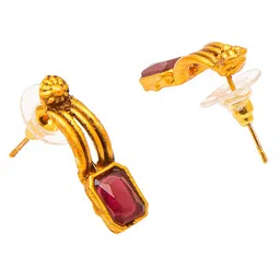 Shining Jewel - By Shivansh Gold-Plated & Red Jewellery Set image 3