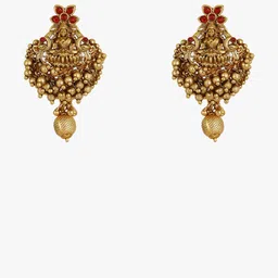 Adwitiya Collection Gold-Plated Stone-Studded & Beaded Jewellery Set image 3