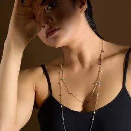 XPNSV Brass Beaded Layered Chain image 3