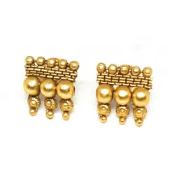 Adc fashions Gold-Plated Artificial Stones Studded Temple Necklace With 2 Pairs Earrings image 3
