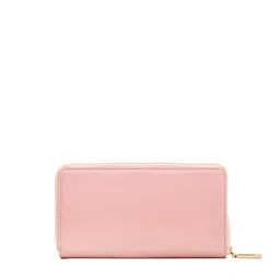 Eske Women Pink Textured Zip Around Wallet image 3