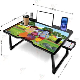 j m squre Wood Portable Laptop Table image 2