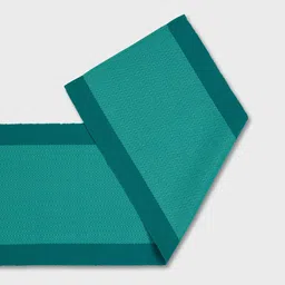 Fabindia Kislay Turquoise Blue Cotton Table Runner image 4