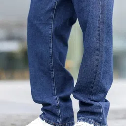 mevan Men Loose Fit Mid Rise Dark Blue Jeans-picture-19