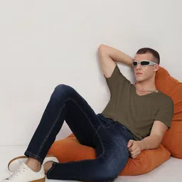 showoffff Men Solid V Neck Cotton Blend Green T-Shirt image 5