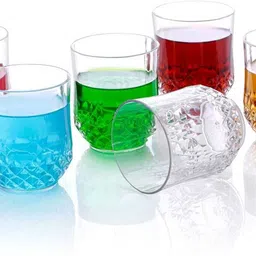hashone (Pack of 6) Round Glass-6 PCS Glass Set Water/Juice Glass image 5