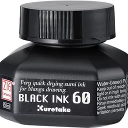 zig Manga Drawing Ink Black Ink 60 ml Ink Bottle-picture-14