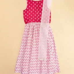 YU by Pantaloons Girls Printed Ready to Wear Lehenga & Blouse With Dupatta image 5