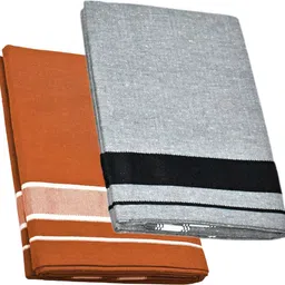 Conor Kerala Style Premium Trendy Attractive Premam Dhoti For Men Striped Men Dhoti Striped Men Dhoti image 1