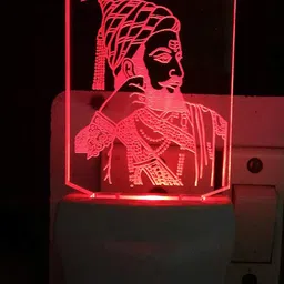 NMII Green & Red Shiva ji Acrylic Table Lamps image 4