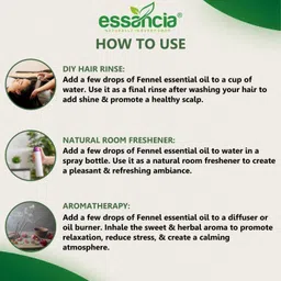 essancia Fennel Essential Oil: Digestive Support, Aromatherapy, Soap Making, Calmness. image 4