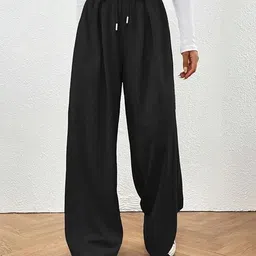 stockton Women Solid Black Track Pants image 1