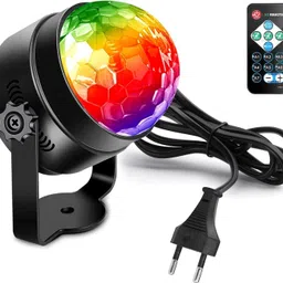 kizjorya RGB LED Strobe DJ Light for Home, Birthday, Christmas, Club/Holiday Decorations Disco Ball Set-picture-22