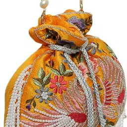 vastans Women Yellow Potli image 3