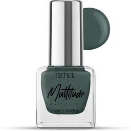 renee Mattitude Nail Paint | Chip Resisting Formula with High Coverage Algae Green-picture-19