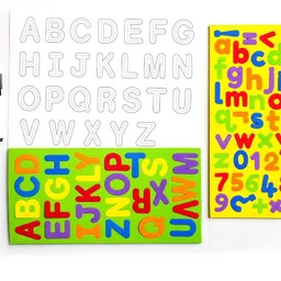 mitti castle 6 in 1 Magnetic Alphabet Numbers Learning Educational Board Game for Kids image 3