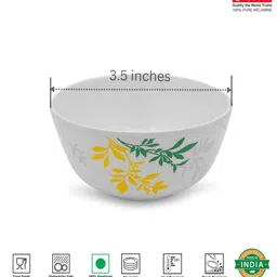 superware Katori Set - Country Leaf (3.5") , Stain Free, Glazed Finish, Pure Melamine ,6 Nos. image 4