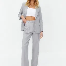 pp trends Women Solid Single Breasted Casual Blazer image 3