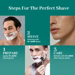 vi-john Menthol Icy Cool Shave Gel with Mint & Cooling Crystals - Refreshing & Smooth image 4