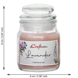 ecraftindia Lavender & Vanilla Purple Wax (Set of 2) Scented Jar Candles image 5