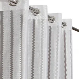 Homefab India White Set of 2 Sheer Door Curtain image 4