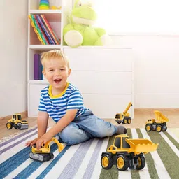 dezicon Engineering Toy Set 6 Truck Crane Excavator-DZE125 image 5