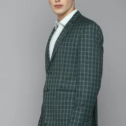 louis philippe Men Checkered Single Breasted Formal Blazer image 3