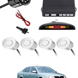 zplus Car Parking Sensors - Set of 4 with Reverse Parking Camera (White)-176 Safety of Passengers/Car One Alarm Kit-1514 Parking Sensor-picture-35