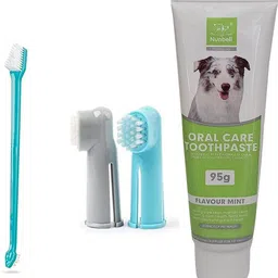 w9 Mint Flavor Dog Toothpaste 95g With Cleaning Dental Toothbrush Pet Toothpaste image 1