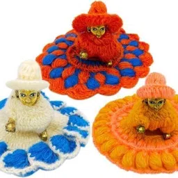 gofii laddu gopal dress for winter size 0 number(woolen dress), Multicolor & Design Dress-picture-11