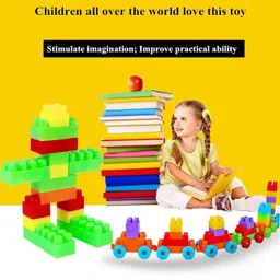 kiddovate 100 pcs Learn and Play Educational Building Blocks 100Pcs image 4