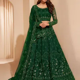 zaalima fashion Embroidered Semi Stitched Lehenga Choli-picture-12